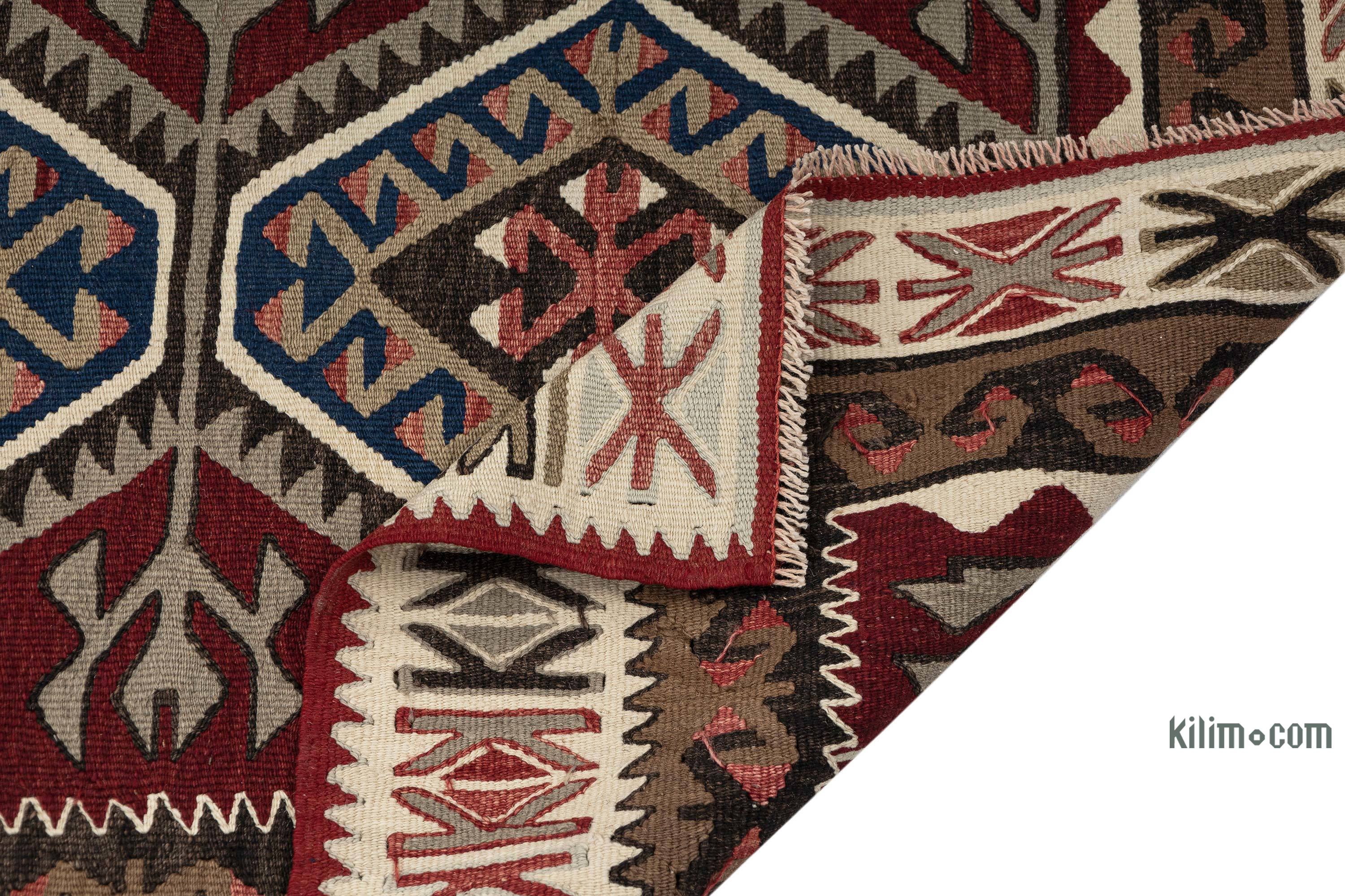 K0067017 Vintage Adana Kilim Rug - 3' 2 x 7' 5 (38 x 89)