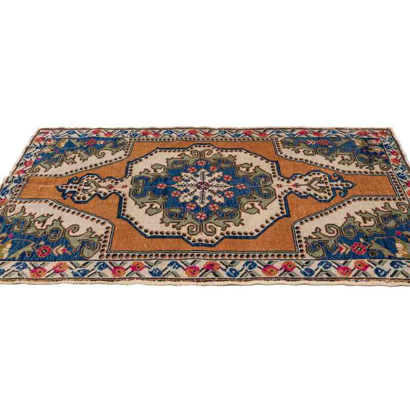 Alfombra Vintage Turca Anudada a Mano - 135 cm x 223 cm - K0067026