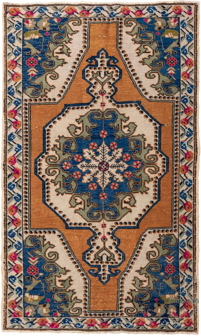 Alfombra Vintage Turca Anudada a Mano - 135 cm x 223 cm - K0067026