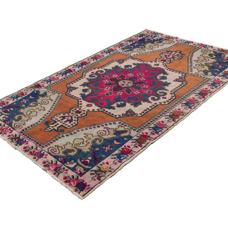 Alfombra Vintage Turca Anudada a Mano - 140 cm x 240 cm - K0067027