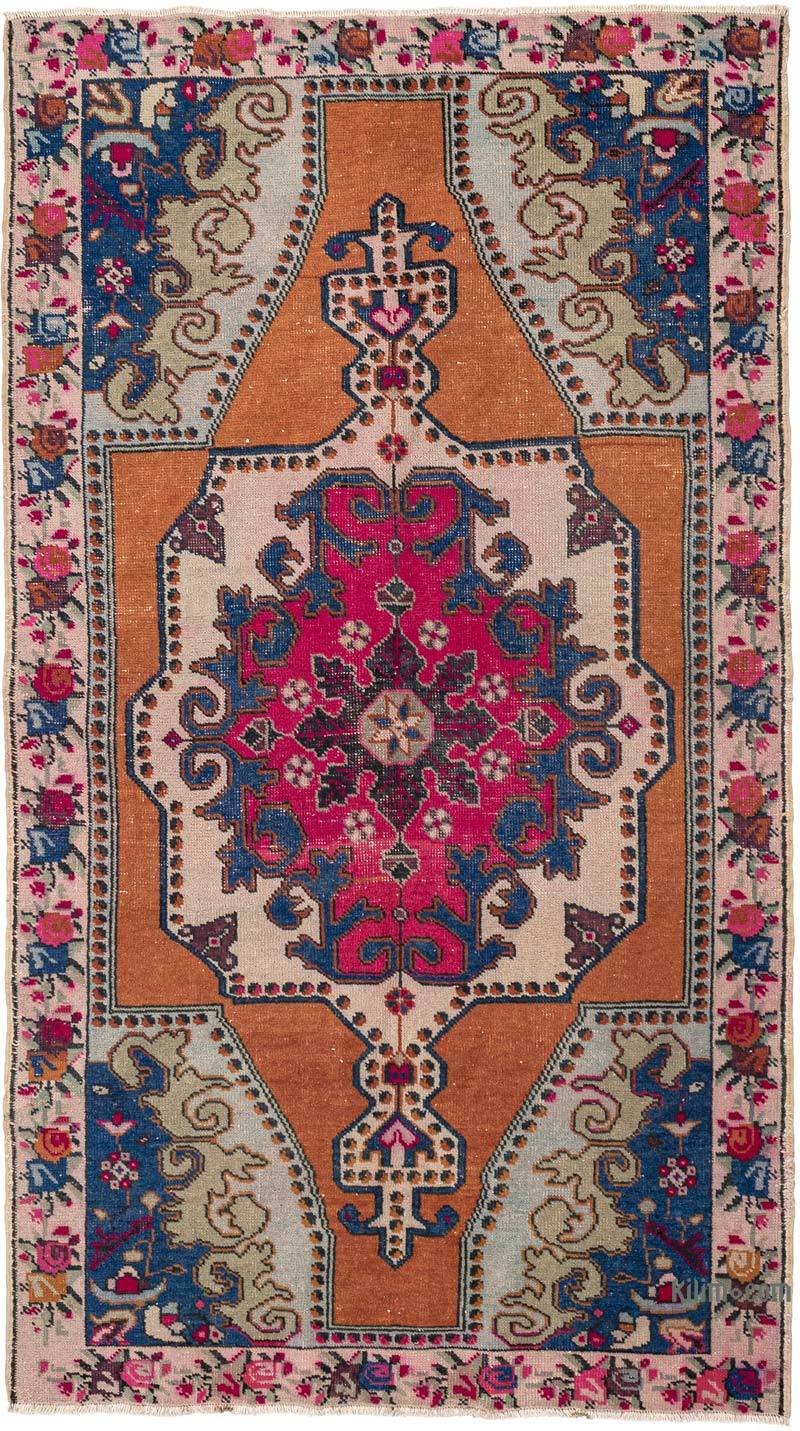 Alfombra Vintage Turca Anudada a Mano - 140 cm x 240 cm - K0067027