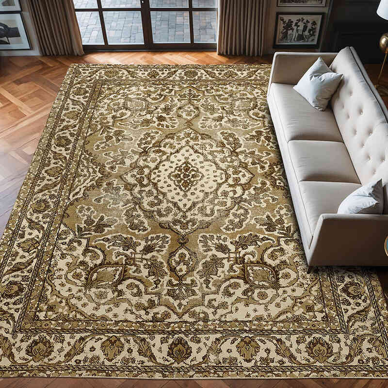 Vintage Hand-Knotted Oriental Rug - 9' 4" x 12' 8" (112" x 152") - K0067288