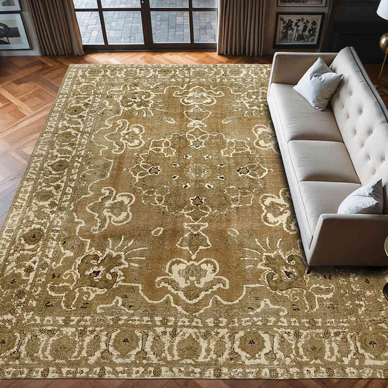 Vintage Hand-Knotted Oriental Rug - 9' 11" x 12' 7" (119" x 151") - K0067289