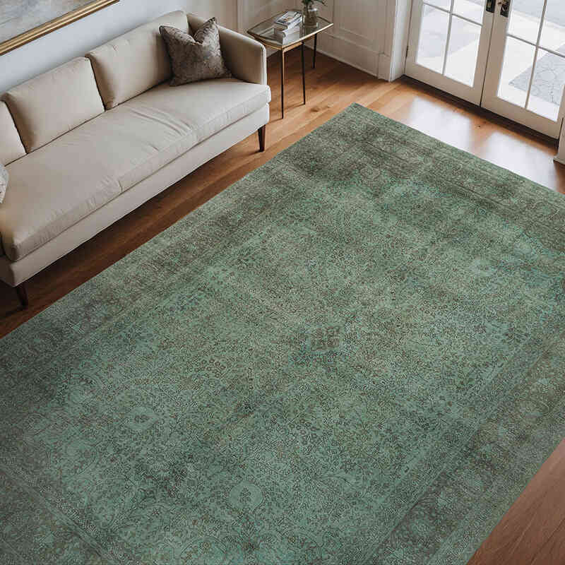 Over-dyed Vintage Hand-Knotted Oriental Rug - 7' 10" x 11' 4" (94" x 136") - K0067311