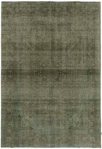 Boyalı El Dokuma Vintage Halı - 246 cm x 349 cm