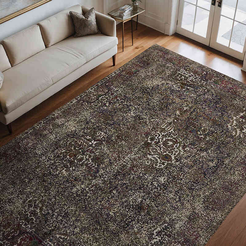 Over-dyed Vintage Hand-Knotted Oriental Rug - 8' 3" x 11' 4" (99" x 136") - K0067325