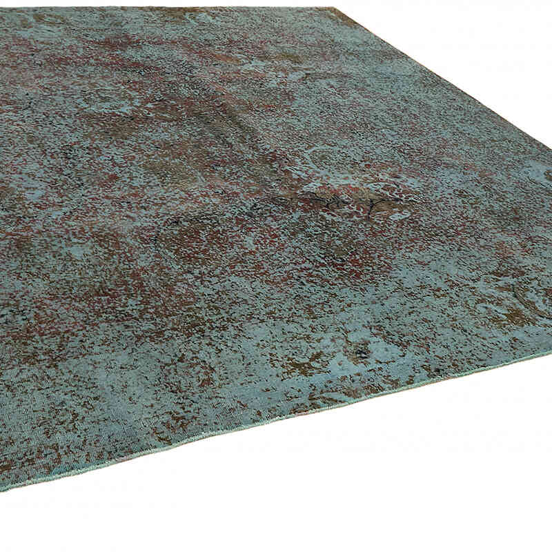 Over-dyed Vintage Hand-Knotted Oriental Rug - 10' 10" x 10' 10" (130" x 130") - K0067329