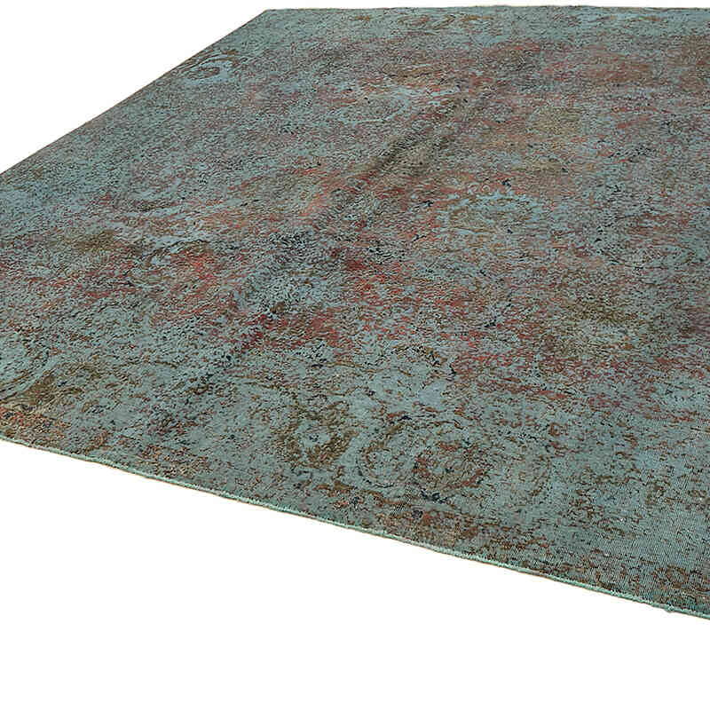 Over-dyed Vintage Hand-Knotted Oriental Rug - 10' 10" x 10' 10" (130" x 130") - K0067329