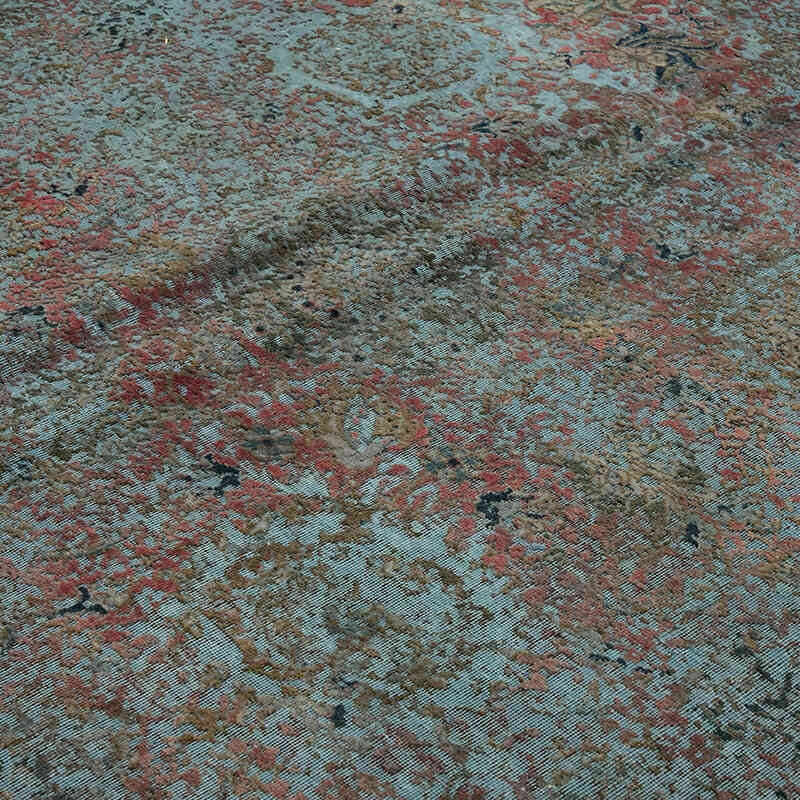 Over-dyed Vintage Hand-Knotted Oriental Rug - 10' 10" x 10' 10" (130" x 130") - K0067329