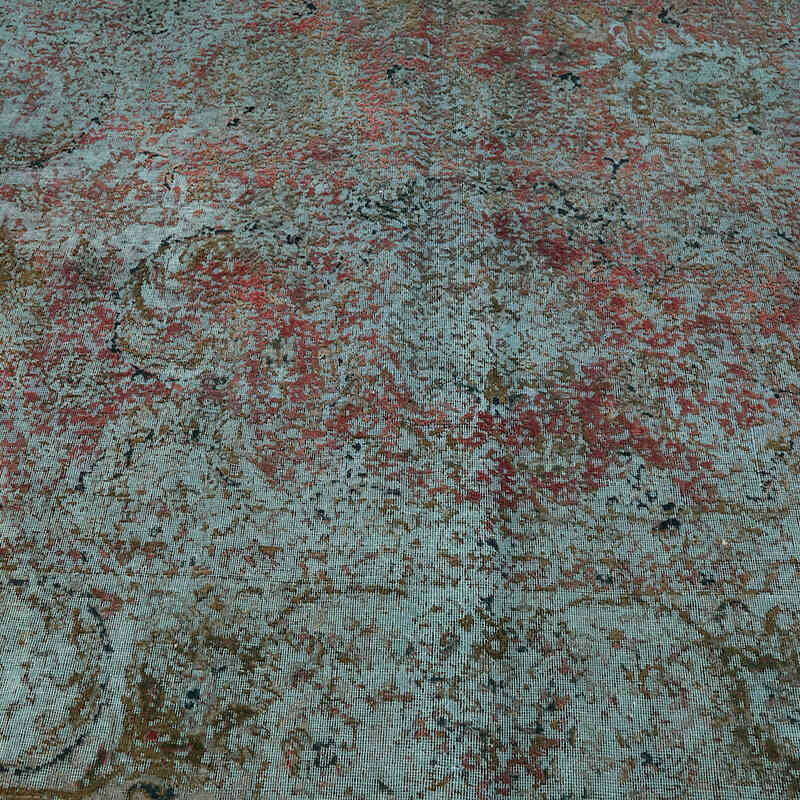 Over-dyed Vintage Hand-Knotted Oriental Rug - 10' 10" x 10' 10" (130" x 130") - K0067329
