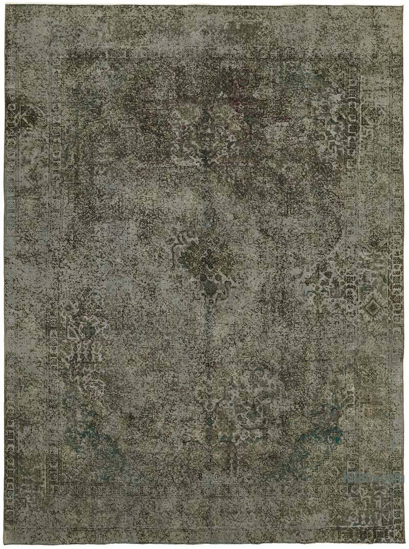Over-dyed Vintage Hand-Knotted Oriental Rug - 9' 8" x 12' 8" (116" x 152") - K0067332