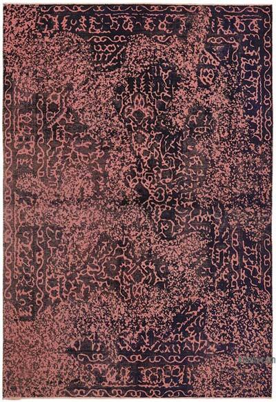 Boyalı El Dokuma Vintage Halı - 199 cm x 283 cm