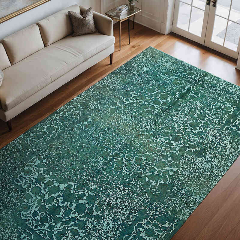 Over-dyed Vintage Hand-Knotted Oriental Rug - 7' 9" x 12'  (93" x 144") - K0067341