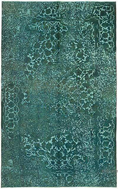 Boyalı El Dokuma Vintage Halı - 235 cm x 367 cm
