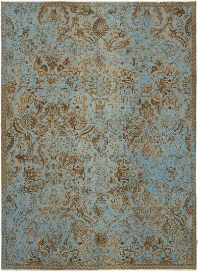 Over-dyed Vintage Hand-Knotted Oriental Rug - 6' 8" x 8' 11" (80" x 107")