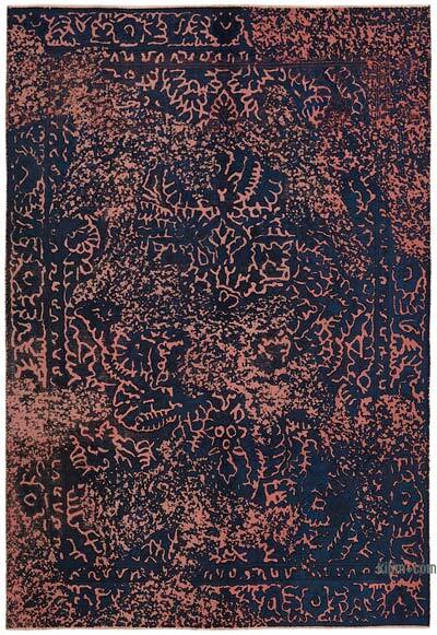 Boyalı El Dokuma Vintage Halı - 190 cm x 275 cm