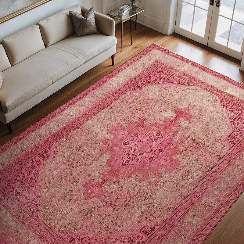 Over-dyed Vintage Hand-Knotted Oriental Rug - 7' 10" x 10' 10" (94" x 130") - K0067347