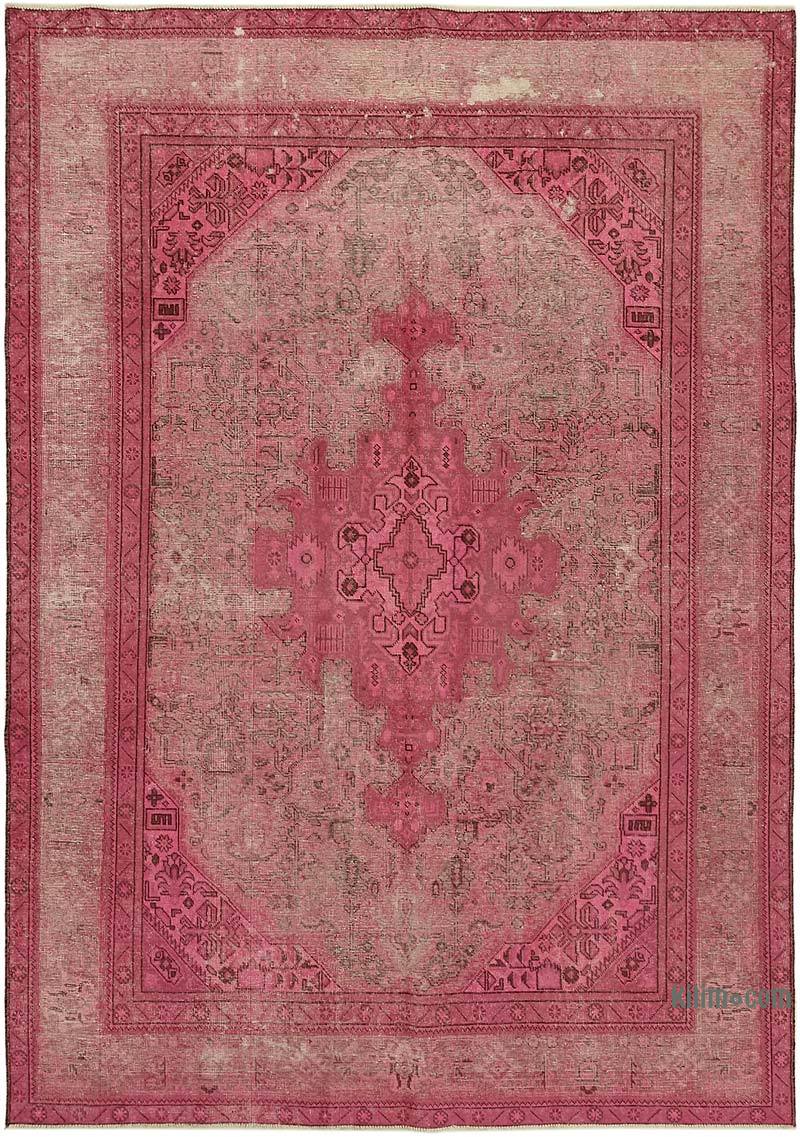 Over-dyed Vintage Hand-Knotted Oriental Rug - 7' 10" x 10' 10" (94" x 130") - K0067347
