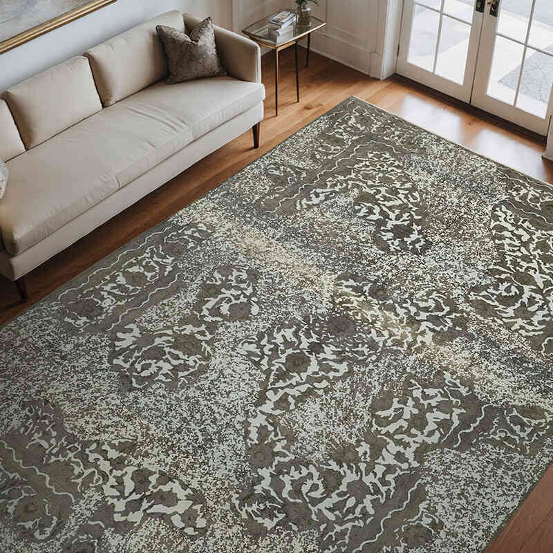 Boyalı El Dokuma Vintage Halı - 270 cm x 370 cm - K0067353