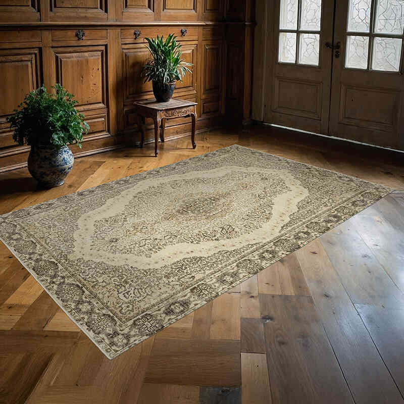 Alfombra Vintage Turca Anudada a Mano - 171 cm x 269 cm - K0067381