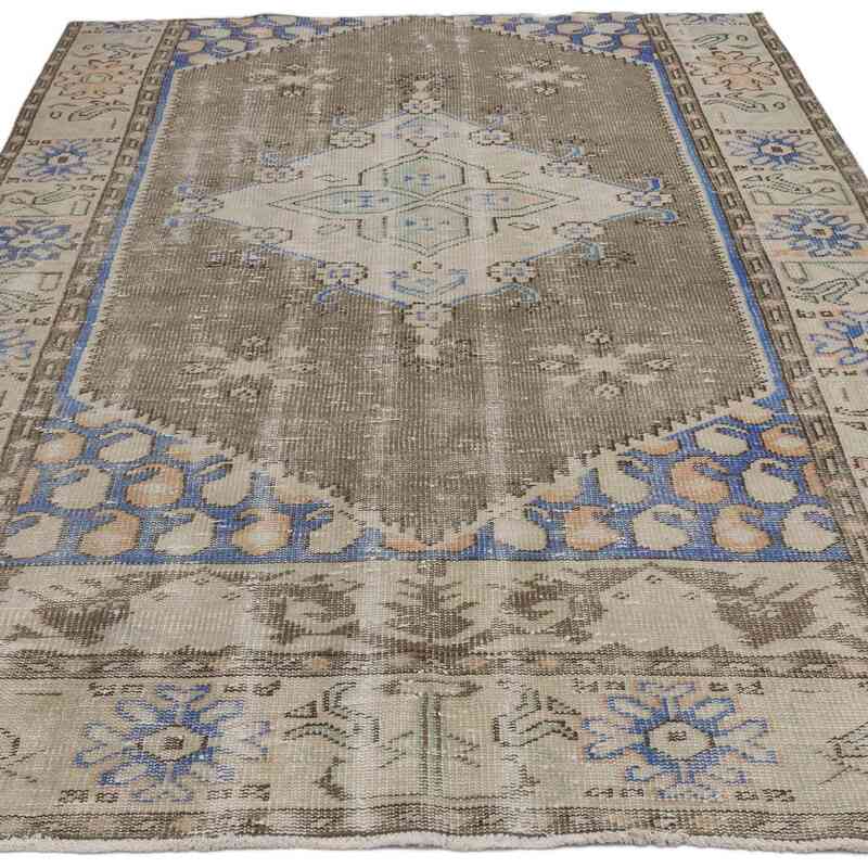 Alfombra Vintage Turca Anudada a Mano - 153 cm x 230 cm - K0067382