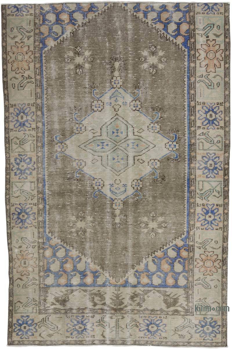 Alfombra Vintage Turca Anudada a Mano - 153 cm x 230 cm - K0067382