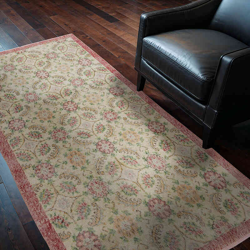 Vintage Turkish Hand-Knotted Rug - 3' 9" x 6' 11" (45" x 83") - K0067385