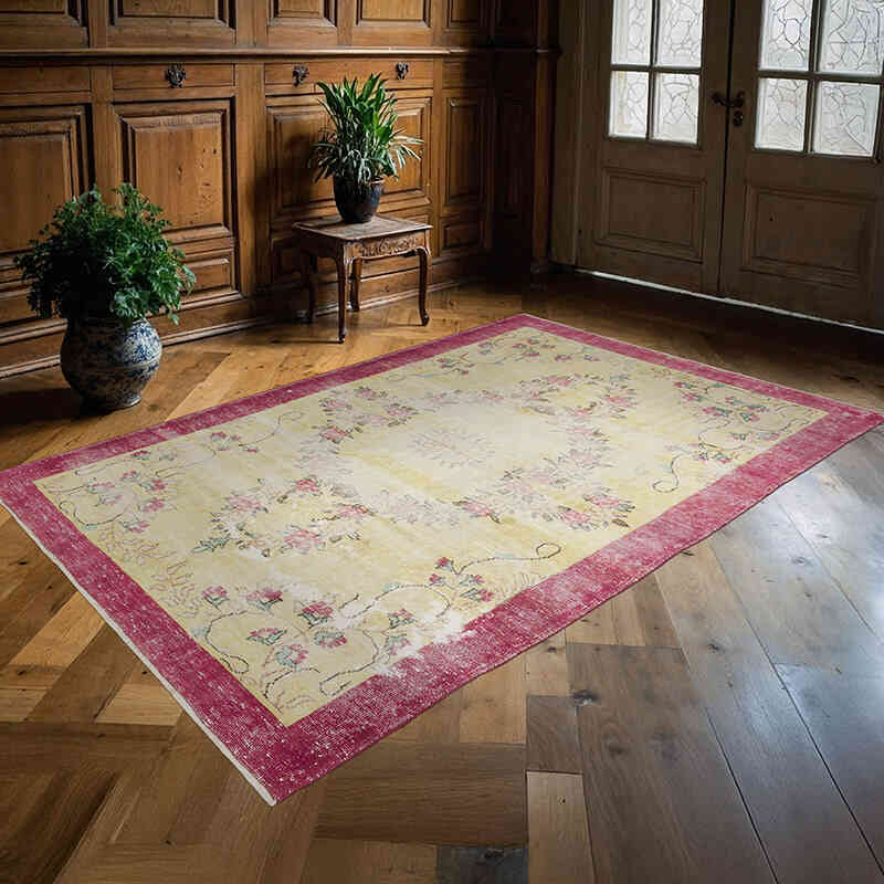 Vintage Turkish Hand-Knotted Rug - 5' 10" x 8' 8" (70" x 104") - K0067418