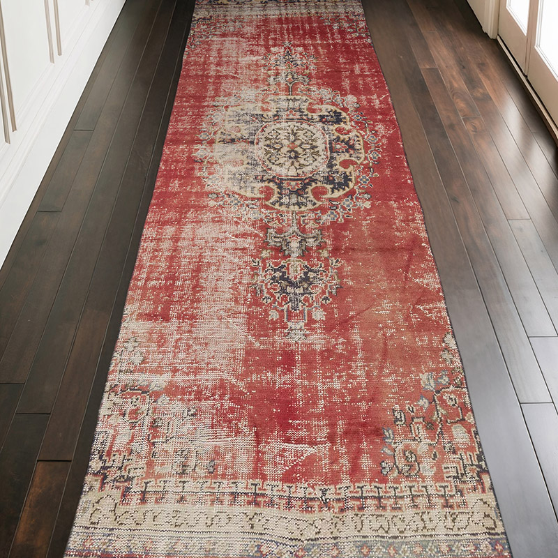 Vintage Turkish Hand-Knotted Rug - 3' 8" x 10' 11" (44" x 131") - K0067422