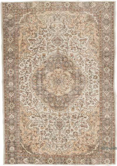 Vintage Turkish Hand-Knotted Rug - 5' 10" x 8' 2" (70" x 98")