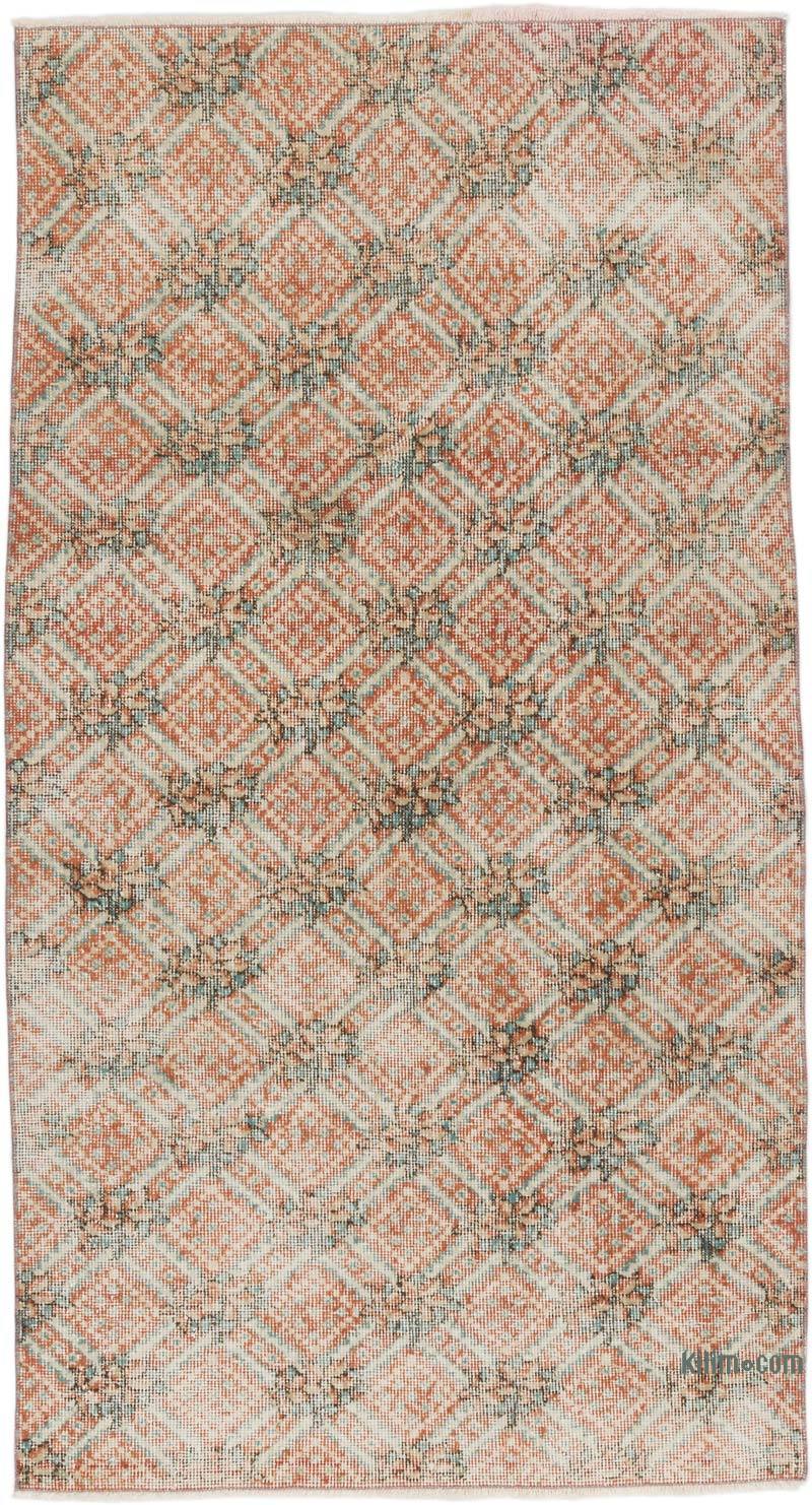 El Dokuma Vintage Halı - 98 cm x 182 cm - K0067440