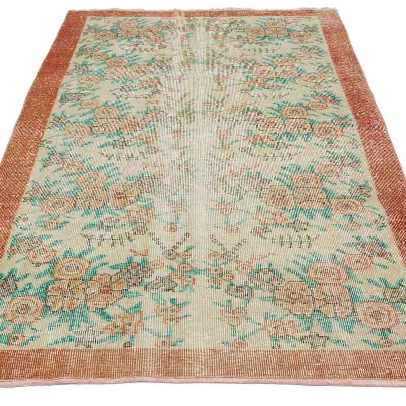 Alfombra Vintage Turca Anudada a Mano - 106 cm x 193 cm - K0067441