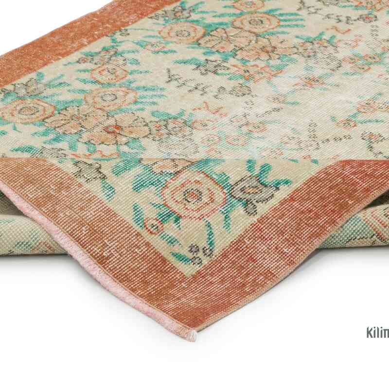 Alfombra Vintage Turca Anudada a Mano - 106 cm x 193 cm - K0067441