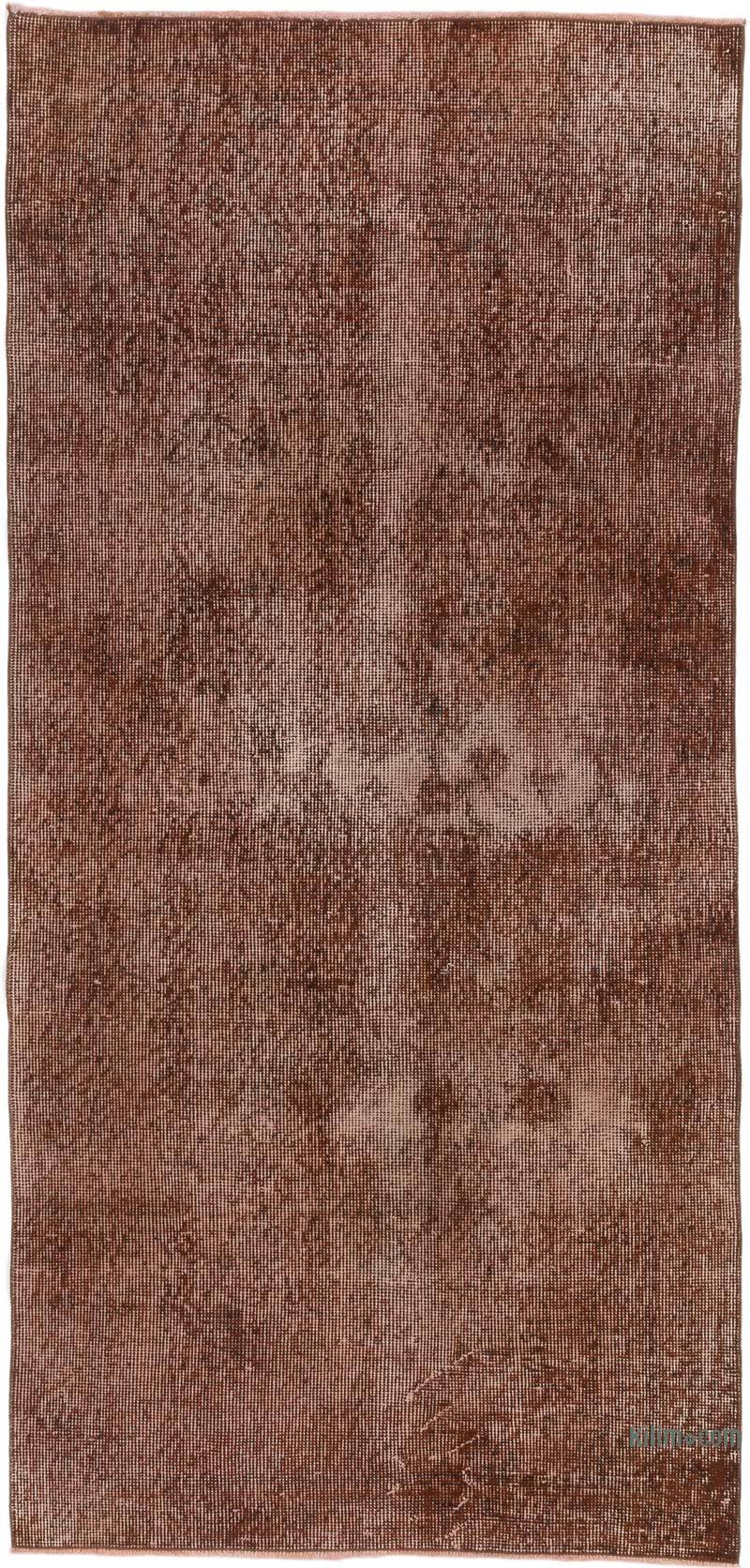 Over-dyed Vintage Hand-Knotted Turkish Rug - 3' 1" x 6' 5" (37" x 77") - K0067442