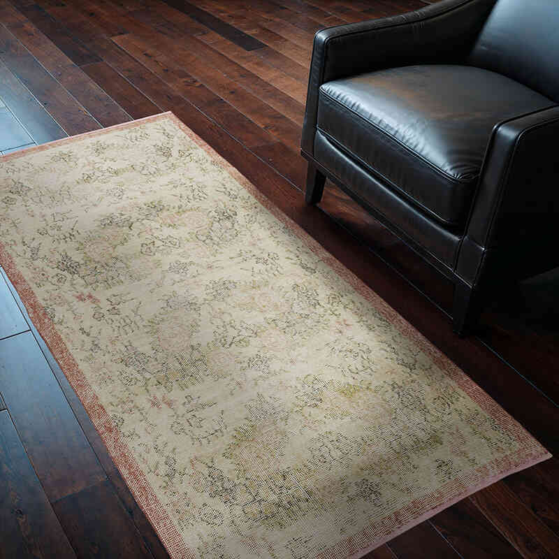 El Dokuma Vintage Halı - 101 cm x 189 cm - K0067447