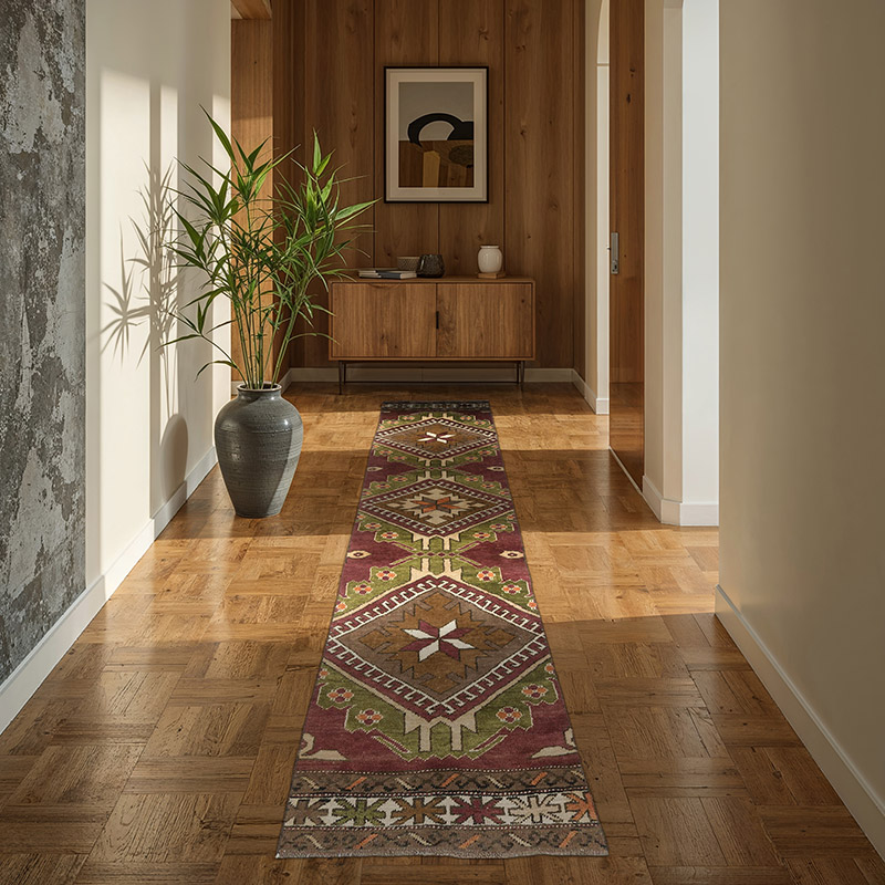 El Dokuma Vintage Halı - 73 cm x 269 cm - K0067454