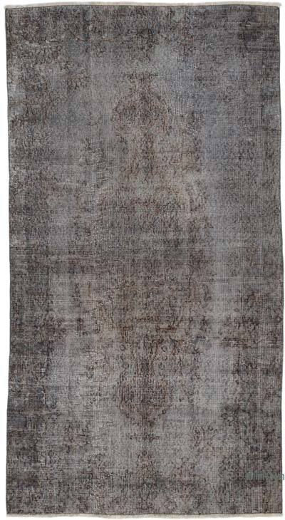 Over-dyed Vintage Hand-Knotted Turkish Rug - 3' 10" x 7'  (46" x 84")