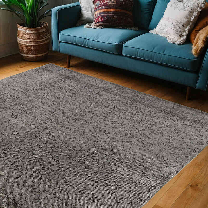 Alfombra Turca Vintage Sobre-teñida - 181 cm x 217 cm - K0067486