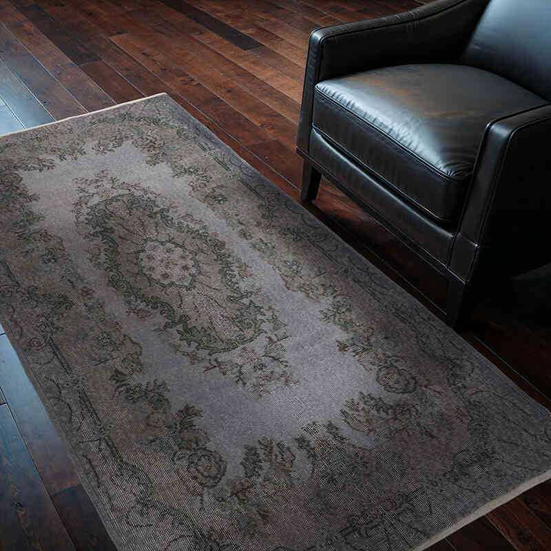 Alfombra Turca Vintage Sobre-teñida - 117 cm x 201 cm - K0067503