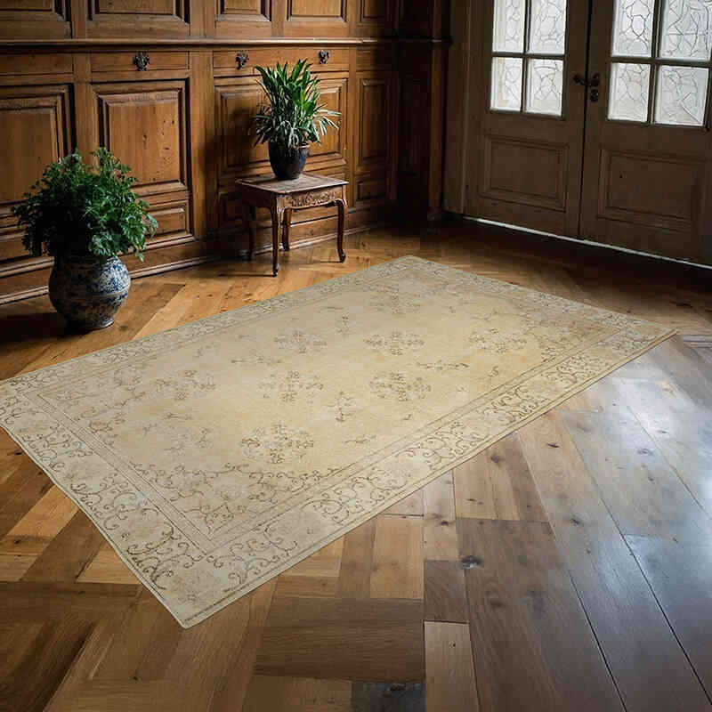 Vintage Turkish Hand-Knotted Rug - 5' 3" x 8' 6" (63" x 102") - K0067515