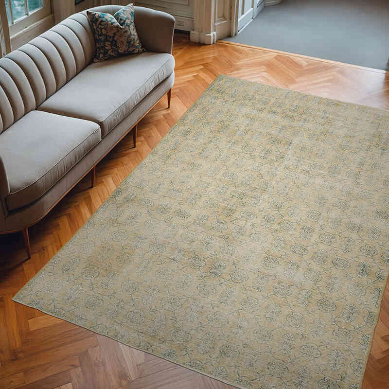 Vintage Turkish Hand-Knotted Rug - 7' 5" x 10' 3" (89" x 123") - K0067521