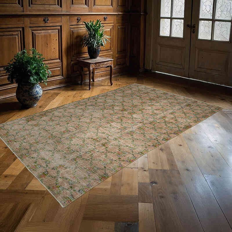 Alfombra Vintage Turca Anudada a Mano - 166 cm x 264 cm - K0067540