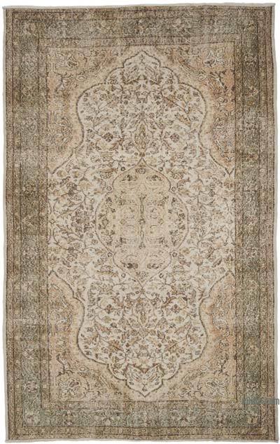 Vintage Turkish Hand-Knotted Rug - 5' 7" x 8' 10" (67" x 106")