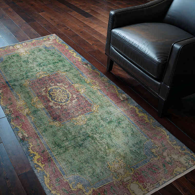 El Dokuma Vintage Halı - 108 cm x 203 cm - K0067544