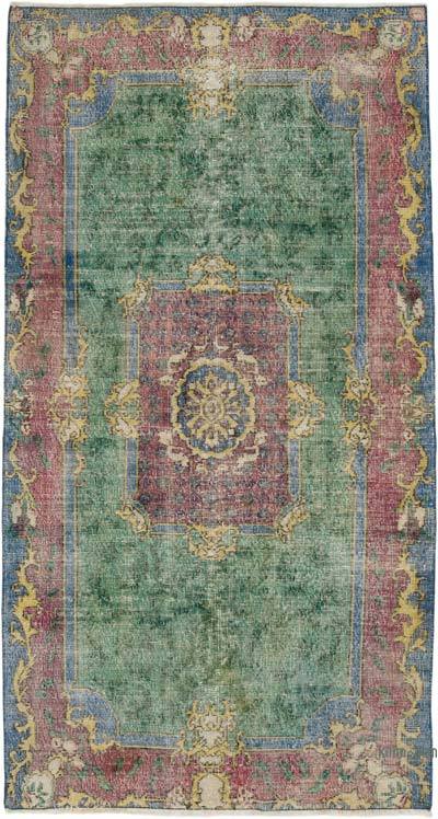 Alfombra Vintage Turca Anudada a Mano - 108 cm x 203 cm