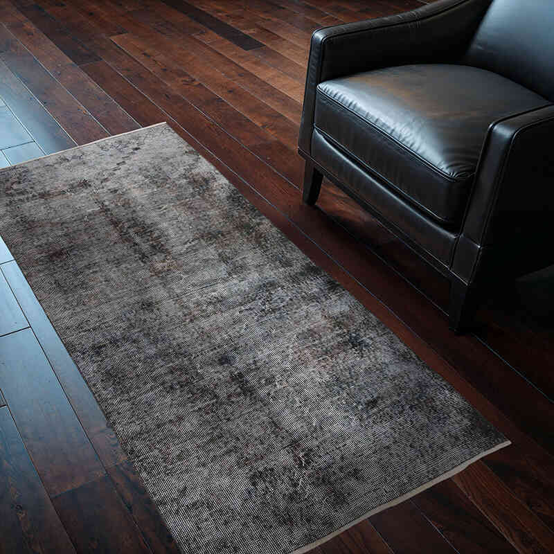 Over-dyed Vintage Hand-Knotted Turkish Rug - 2' 11" x 5' 7" (35" x 67") - K0067555