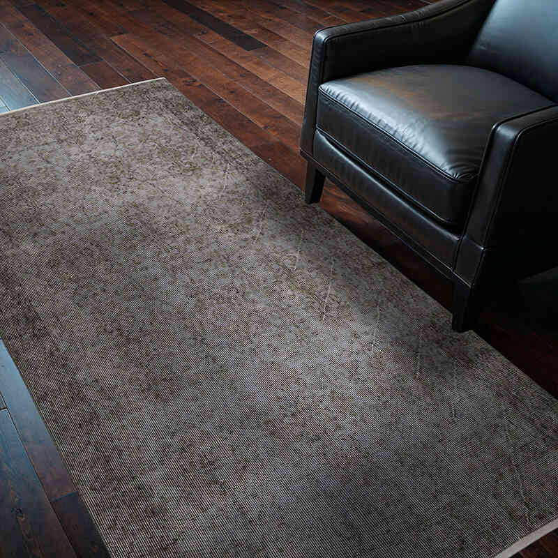Over-dyed Vintage Hand-Knotted Turkish Rug - 3' 9" x 6' 11" (45" x 83") - K0067557