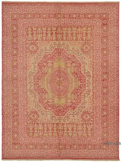 New Hand-Knotted Wool Oushak Rug