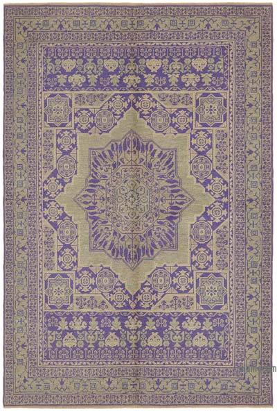 New Hand-Knotted Wool Oushak Rug