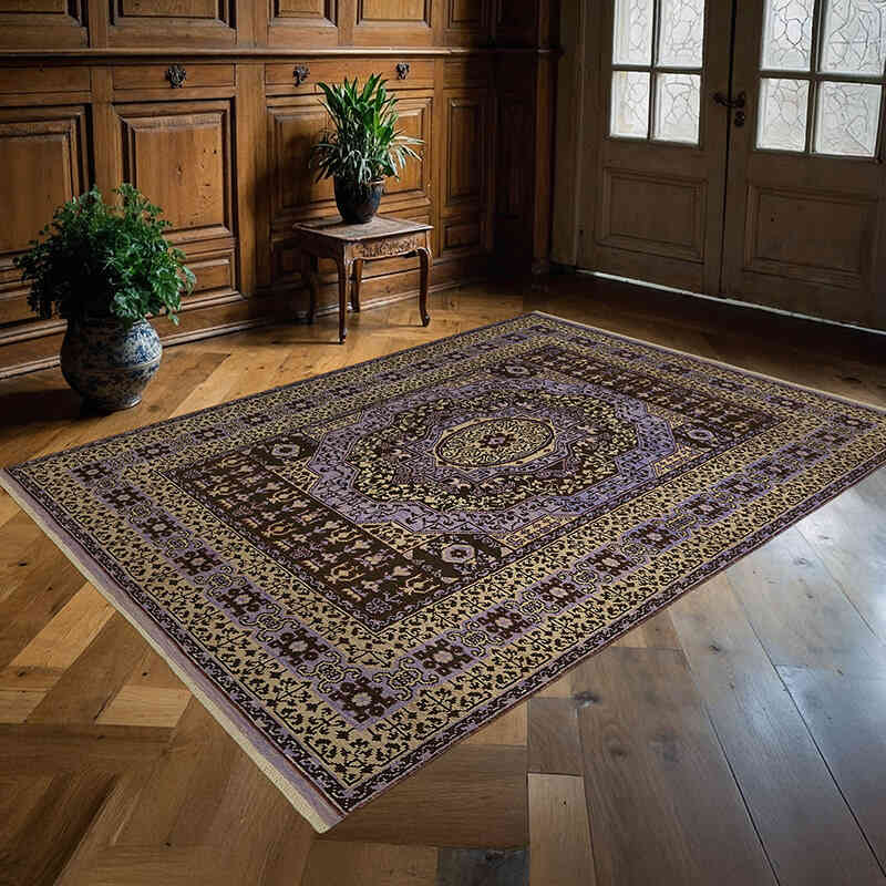 New Hand-Knotted Wool Oushak Rug - K0067641